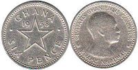 монета Гана 6 пенсов 1958