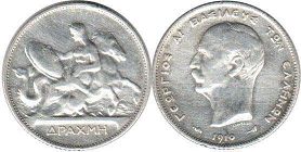 монета Греция 1 драхма 1910