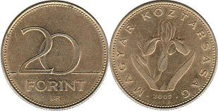 монета Венгрия 20 форинтов 2007