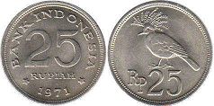 монета Индонезия 25 рупий 1971