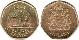 монета Малави 50 тамбала 2004