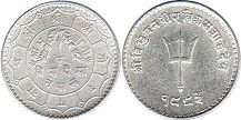 монета Непал 20 пайсов 1936