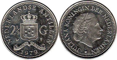 монета Нидерландские Антиллы 2,5 гульдена 1979