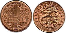 монета Нидерландские Антиллы 1 цент 1963