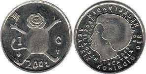 монета Нидерланды 1 гульден 2001