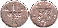 монета Норвегия 1 эре 1944