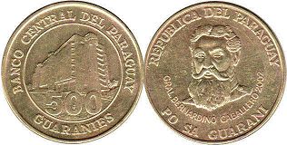 монета Парагвай 500 гуарани 2002