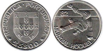 монета Португалия 25 эскудо 1982
