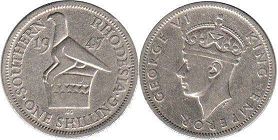 монета Родезия 1 шиллинг 1947