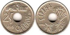 монета Испания 25 песет 1994