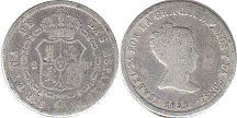 монета Испания 2 реала 1851
