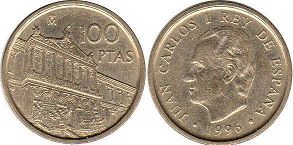 монета Испания 100 песет 1996