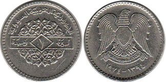 монета Сирия 1 фунт 1974