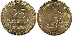 монета Тимор 25 сентаво 2004