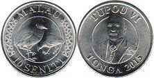 монета Тонга 10 сенити 2015