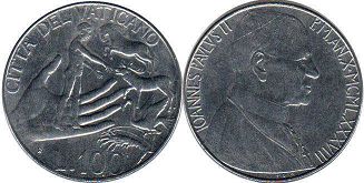 монета Ватикан 100 лир 1988