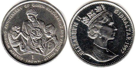 монета Гибралтар крона 1997