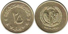 монета Афганистан 25 пул 1973