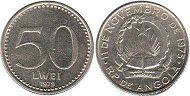 монета Ангола 50 лве 1979