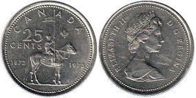 монета Канада 25 центов 1973
