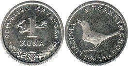 монета Хорватия 1 куна 2014