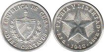 монета Куба 10 сентаво 1948