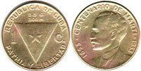 монета Куба 1 сентаво Фарбундо Марти 1953