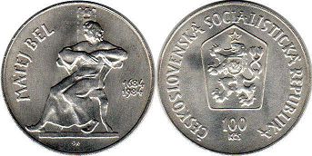 монета Чехословакия 100 крон 1984