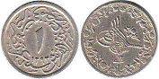 монета Египет 1/10 куруша 1886