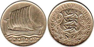 монета Эстония 1 крона 1934