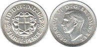монета Великобритания 3 пенса 1938