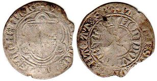 монета Марк грошен без даты (1437-1461)