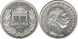 монета Венгрия 1 корона 1915
