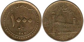 монета Иран 1000 риалов 2013