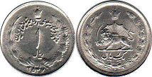 монета Иран 1 риал 1978