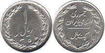 монета Иран 1 риал 1979