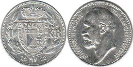монета Лихтенштейн 1 крона 1910