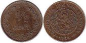 монета Нидерланды 1/2 цента 1884