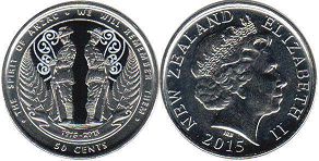 монета Новая Зеландия 50 центов 2015