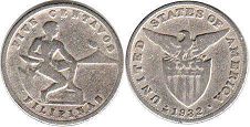 монета Филиппины 5 сентаво 1932
