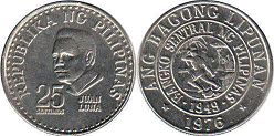 монета Филиппины 25 сентимо 1976