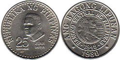 монета Филиппины 25 сентимо 1980