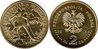 монета Польша 2 злотых 2014