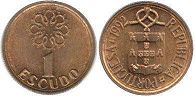 монета Португалия 1 эскудо 1992