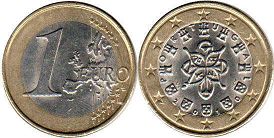 монета Португалия 1 евро 2010
