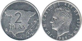 монета Испания 2 песеты 1984