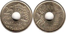 монета Испания 25 песет 1996