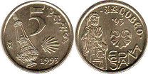 монета Испания 5 песет 1993
