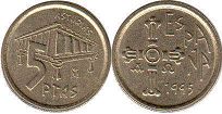 монета Испания 5 песет 1995