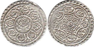 монета Тибет 1 тангка без даты (1888)